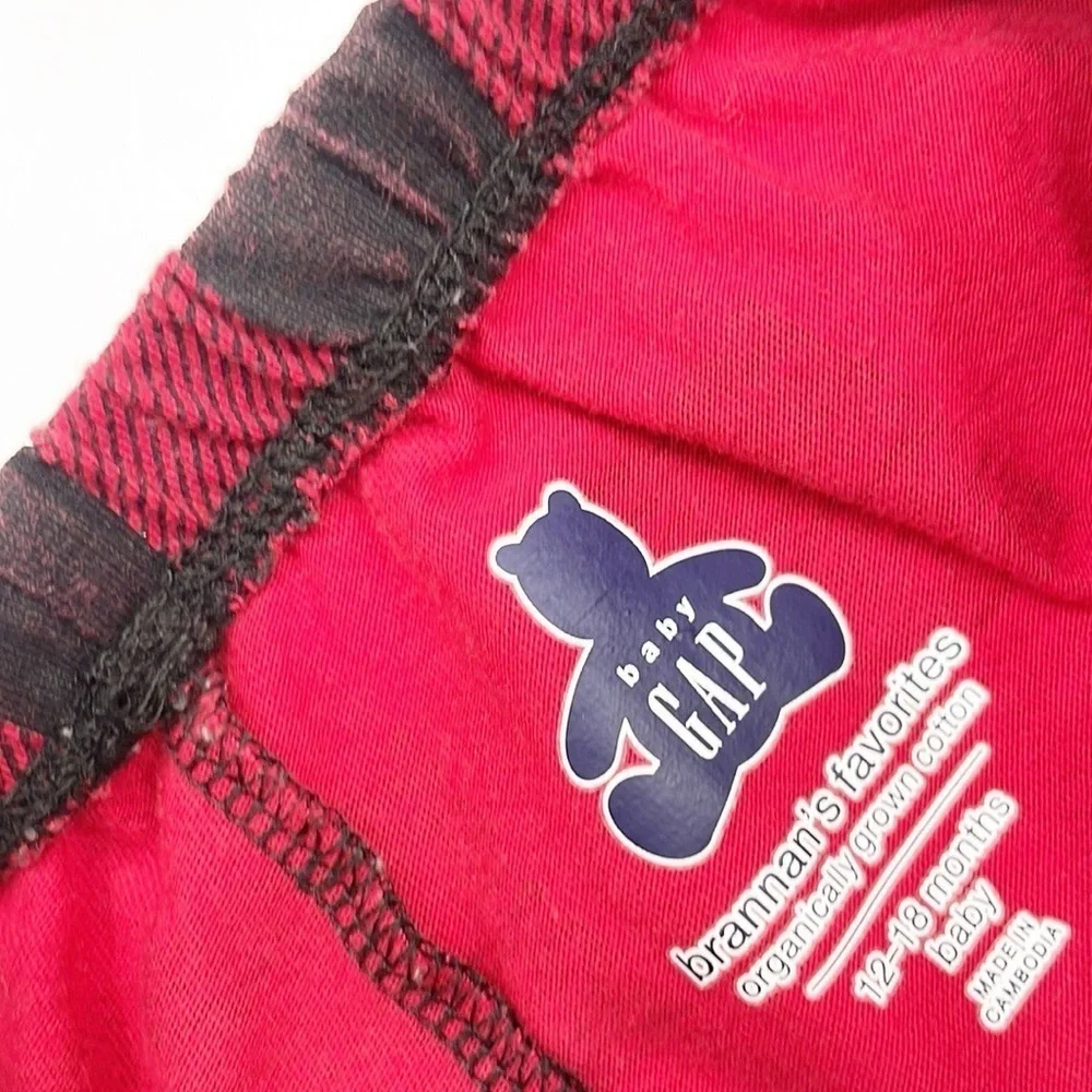 Baby GAP red/black plaid baby pants